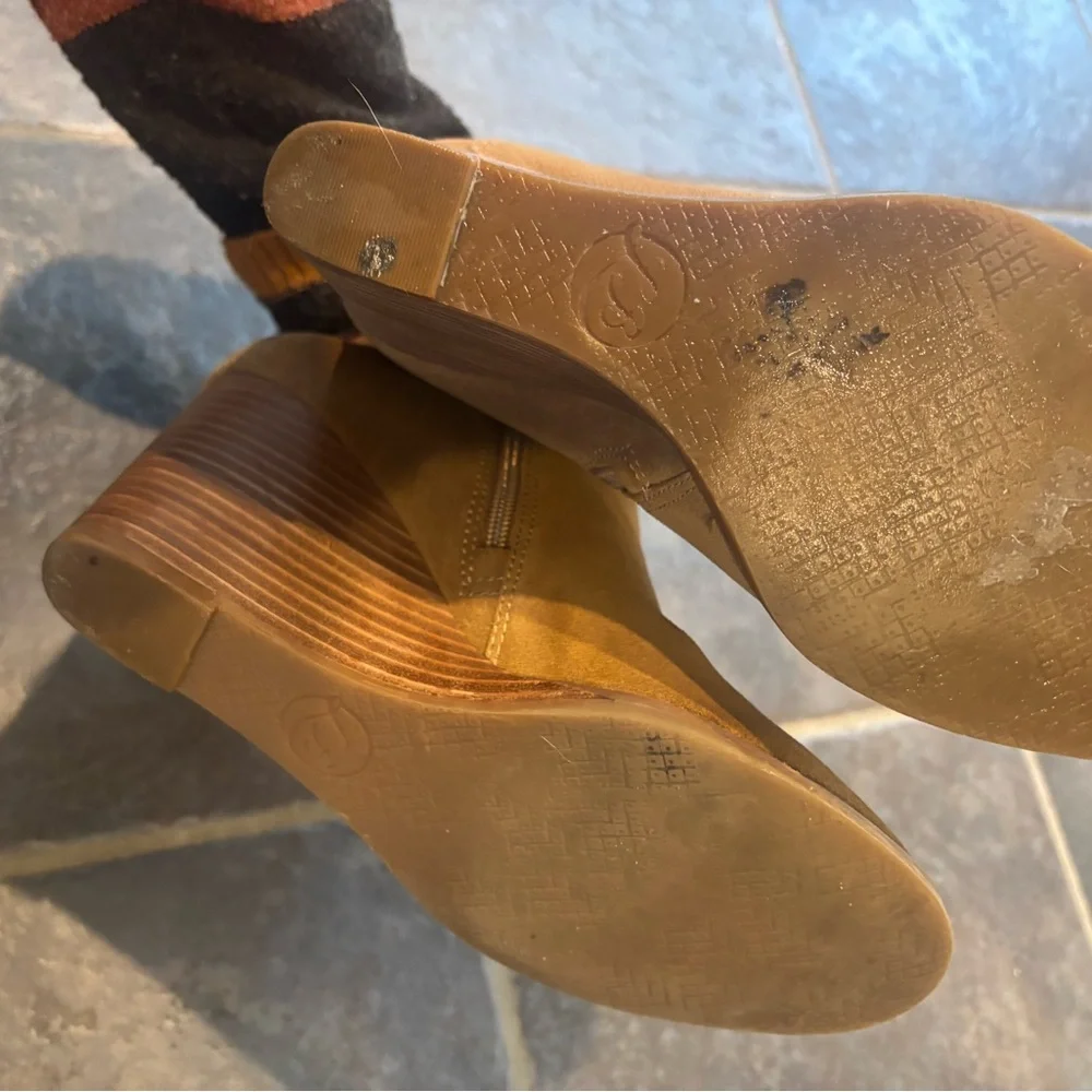 Lucky Brand Tan Suede Wedge Boots - Picture 6 of 6